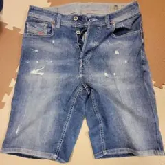 DIESEL デニムショートパンツ ダメージ加工 - メルカリ