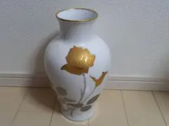 【極美品】 大倉陶園 カトレア 花瓶 OKURA 壺 金蝕 フラワーベース 大倉陶園 金蝕カトレア 花瓶 | Antique Nanae