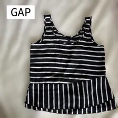 Gap ボーダー タンクトップ ノースリーブ サイズ XS 白　ネイビーのサムネイル