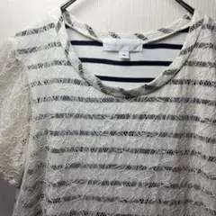 JILLSTUART レーストップス 半袖 ボーダー Mのサムネイル