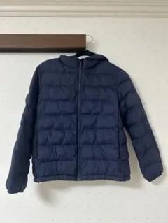 ネイビー フード付き 中綿コート　150