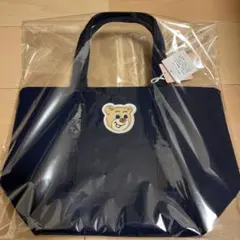 ラブラリーバイフェイラーオールドテディガールワッペントートバッグ ネイビー 小