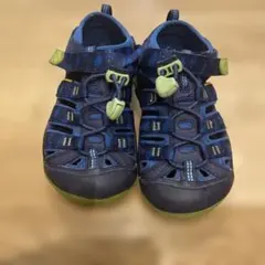 KEEN キッズサンダル 18.5 cm ネイビー/グリーン