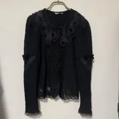 ドロシー】黒 レース ブラウス 薄手ジャケット 羽織り - メルカリ
