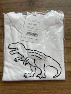 恐竜イラスト Tシャツ 110cm オフホワイトのサムネイル