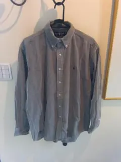 ラルフローレン　太畝コーデュロイシャツ グレー　M