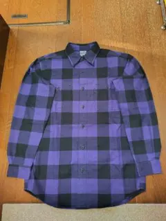 Columbia 長袖ネルシャツ L 紫/黒チェック