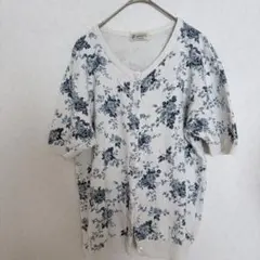 atelier naruse 花柄刺繍 半袖シャツ アトリエナルセatelier naruse 花柄刺繍 半袖ブラウス - メルカリ