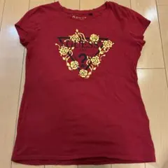 GUESS レディース 半袖Tシャツ レッド ローズプリントのサムネイル