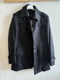 [美品]MR.JUNKO ブラック ステンカラーコート