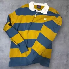 【未使用】カンタベリー　ラガーシャツ　ボーダー長袖ポロシャツのサムネイル