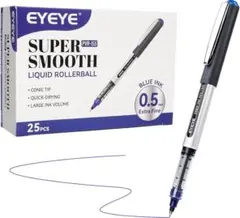 A128【お得】EYEYE 水性ボールペン 0.7mm 25本セット ブルーのサムネイル