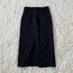 ZARA ザラ バックスリット入りペンシルロングスカート ブラック S