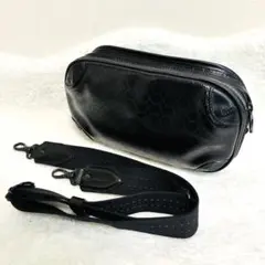 美品‼️ アニアリ レザー ハーフムーン ショルダーバッグ シボ革 黒