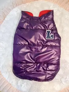 犬と生活 紫色ダウンジャケット犬服 Mサイズ