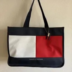 TOMMY HILFIGER トートバッグ ネイビー/ホワイト/レッド
