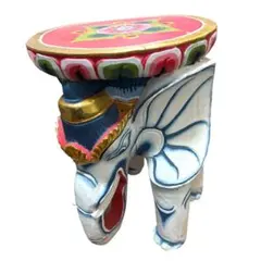 ② 景徳鎮 中国美術品 陶器製 象 オブジェ 飾り スツール 花台 骨董品