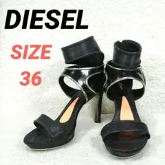 DIESEL　ディーゼル　パンプス　ピンヒール　黒　レディース　36のサムネイル