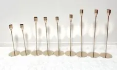 美品　ゴールドメタル　キャンドルホルダー　9個セット　ロウソク立て　組み立て式