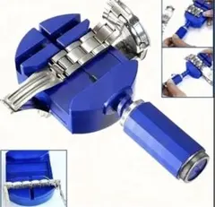 (新品)時計　コマ外し バネ棒外し　メタルバンド用 ブルー