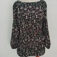 花柄バックリボン長袖チュニック 9号