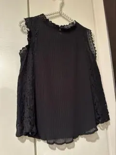 ❤️✳︎ミッシュマッシュ・トップス・ノースリー・ブラック・Mサイズ