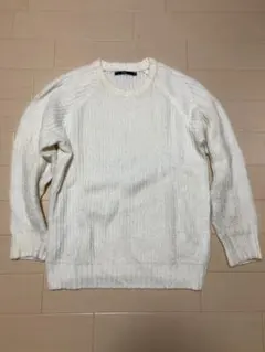 Ciaopanic チャオパニック ホワイトリブ編みセーター M
