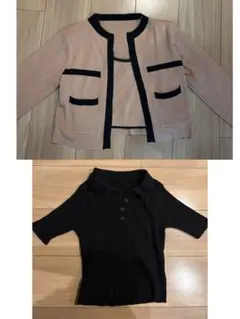 3点セット黒いポロシャツ とカーディガンMサイズ