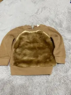キッズ90トップス　トレーナーモコモコ