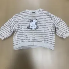 パンダ　ボーダー 長袖Tシャツ 90cm