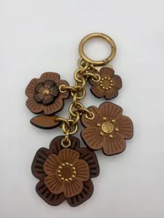 コーチ ティーローズ バックチャーム キーホルダー レザー