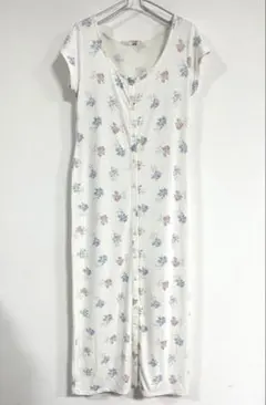 ジェラピケ gelato pique ルームウェア ワンピース 花柄 白 ロング