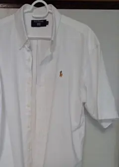 PoloGround 　ポログラウンド スポーツ 　BD半袖シャツ 　L　白