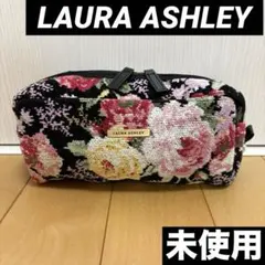LAURA ASHLEYローラアシュレイ ポーチ 花柄シェニール織調のサムネイル