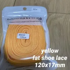 新品未使用送料無料　fat shoe lace イエロー　黄色