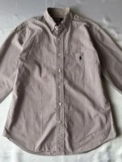 Polo by RALPH LAUREN 長袖シャツチェック柄　ポニー刺繍日本製