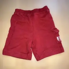 90cm コムサイズム 赤いパンツ Cの刺繍入り