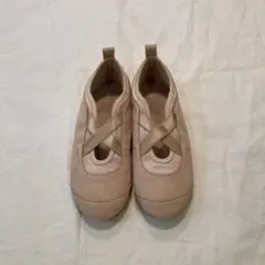 ZARA クロスストラップ バレエシューズ　pink