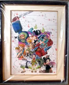 ワンピース 高級複製原画 「おれ達、海賊世代!」 額装付き 大迫力＆ハイクオリティな『ONE PIECE』カラーイラストの額装高