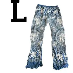 象柄プリント【L】コットンパンツ