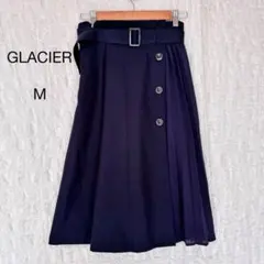 ハニーズ GLACIER プリーツ切替スカート ベルト付き 仕事 きれいめ 上品のサムネイル