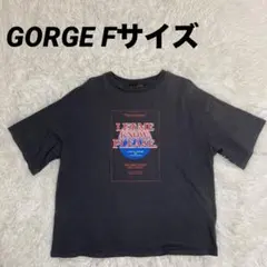 GORGE ゴージ ボックスロゴ Tシャツ フリーサイズ チャコールグレーのサムネイル
