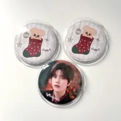 スキズ スンミン Xmas 缶バッチ