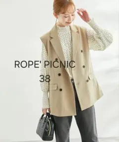 ROPE' PICNIC ロペピクニック スリーブレスダブルジャケット ジレ