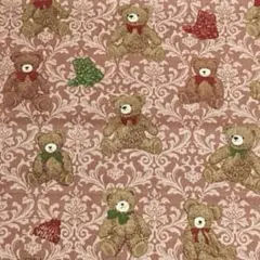 ❤︎「 Good old Days 」テディベア柄 ❤︎ 綿１００% １０８㎝×１m