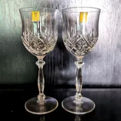 20%引KAGAMI CRYSTAL カットクリスタル ワイングラス 2個セット