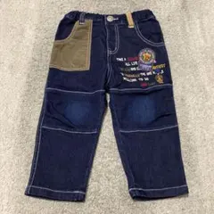 【更にお値下げしました！】DOUBLE B ネイビー デニムパンツ 90cm