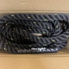 Yes4All トレーニング用ロープ 黒　バトルロープ