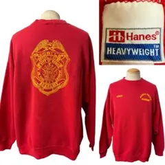USA ビンテージ Hanes ポリスアカデミー スウェット XL 赤 xpv