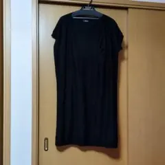 ZUCCa ブラック 半袖ニットワンピース